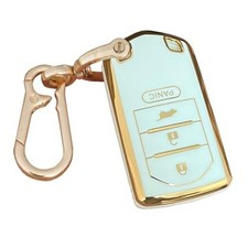 TPU Acura Key Fob Cover with Keychain Remote Fit for ILX RDX TL ZDX Smart White