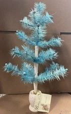 Bethany Lowe feathered tree 13 inch aqua/blue great condition