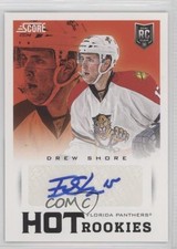2013-14 Score Hot Rookies Signatures Drew Shore #633 Auto 01l2