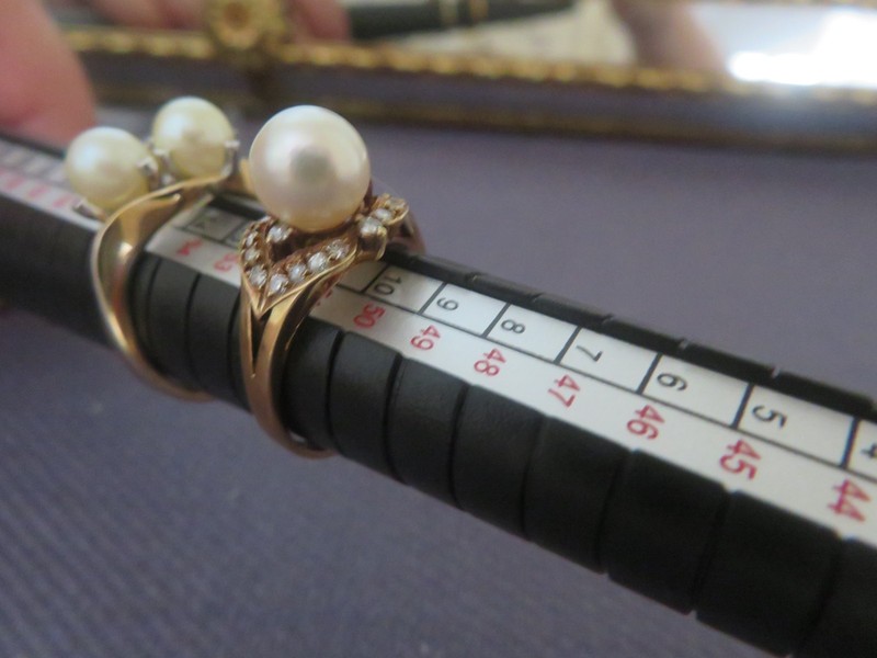 Pearl rings from Palm Beach Mansion House/diamonds