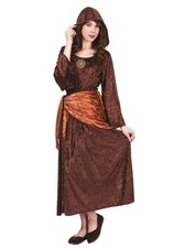 Women's Deluxe Brown Renaissance Lady Dress Costume