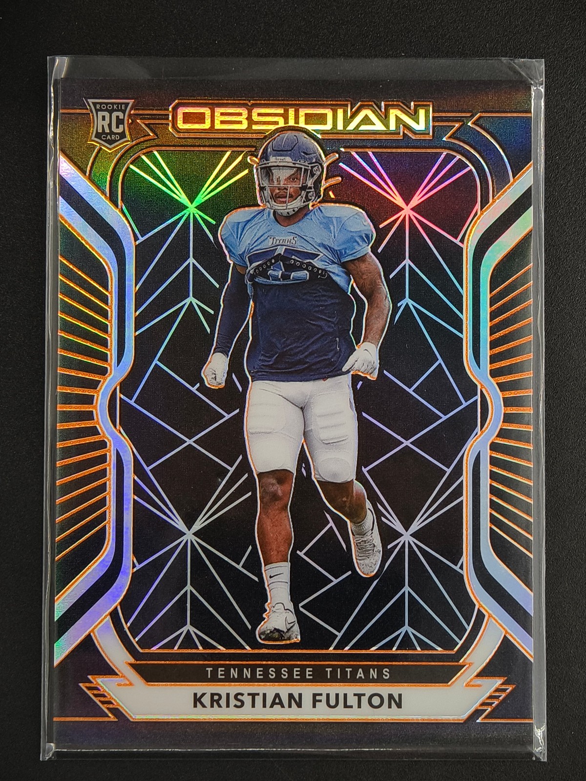 Kristian Fulton Panini Obsidian #144 Electric Etch Orange