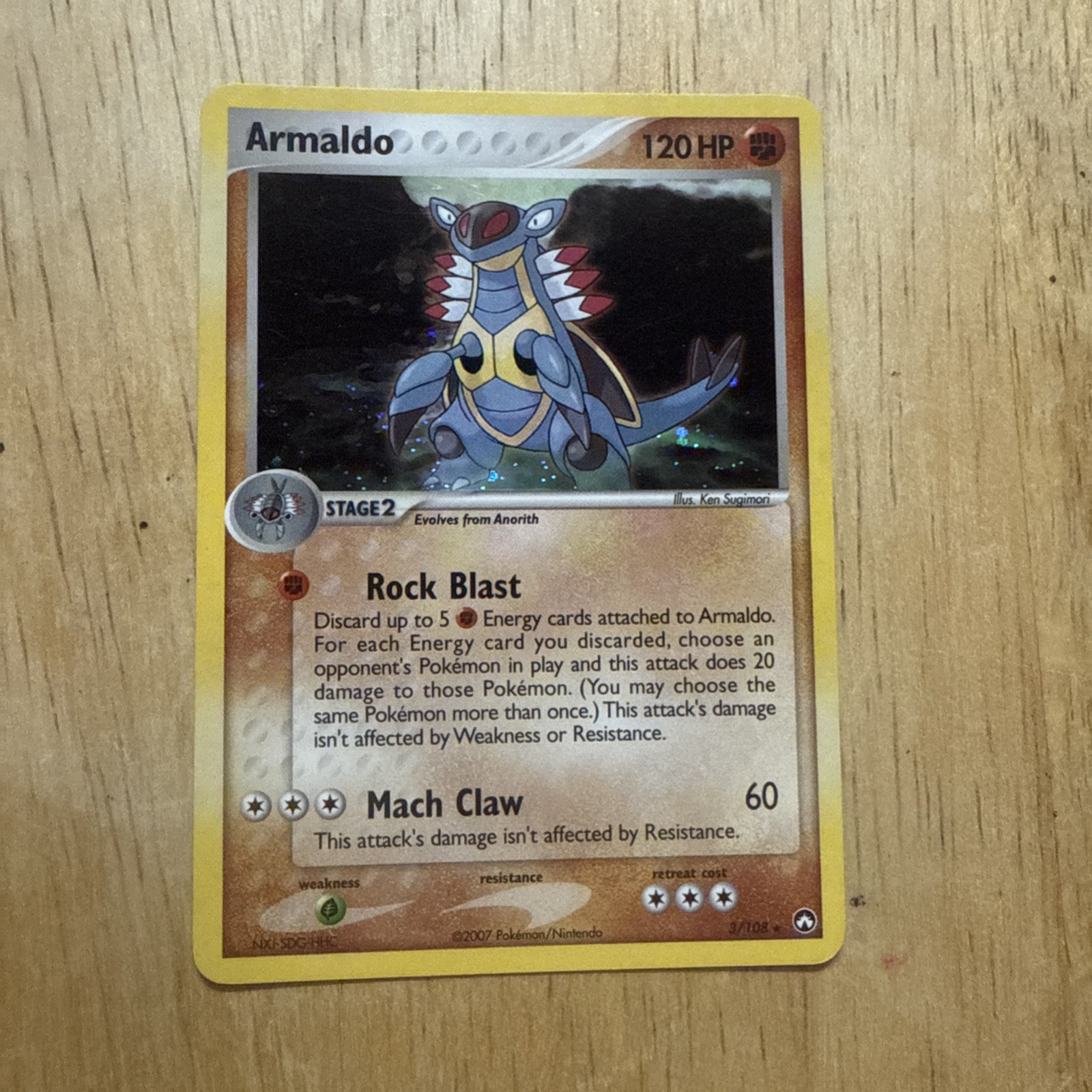 Armaldo 3/108 EX Power Keepers 2007 Holo Rare Near Mint NM