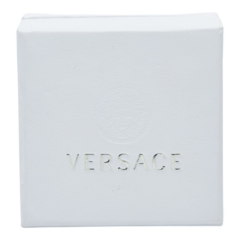 VERSACE Medusa Cufflinks Silver Black Metal Men's Used Shell #2 thumbnail 4