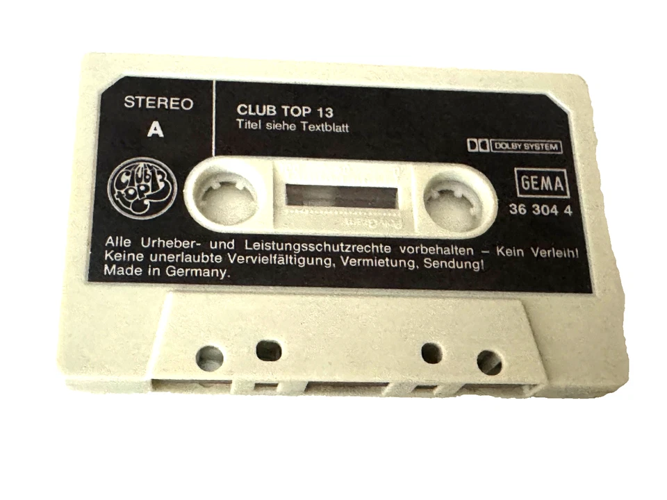 Club Top 13 - MC - 16 top Hits Datum ? - Musik Kassette 36 304 4 ohne Trackliste - Bild 4 von 4