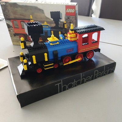 Lego Vintage 396 Thatcher Perkins 1863 Western Lok komplett m. BA OVP Aufsteller