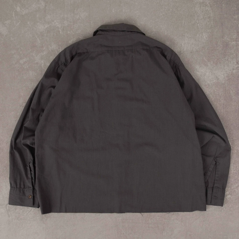 Camisa de trabajo recortada Tesla vintage L para hombre gris coche Foto 2 de 4