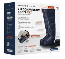 Sharper Image Air Compression Boots Flex Leg Recovery System Small/Medium