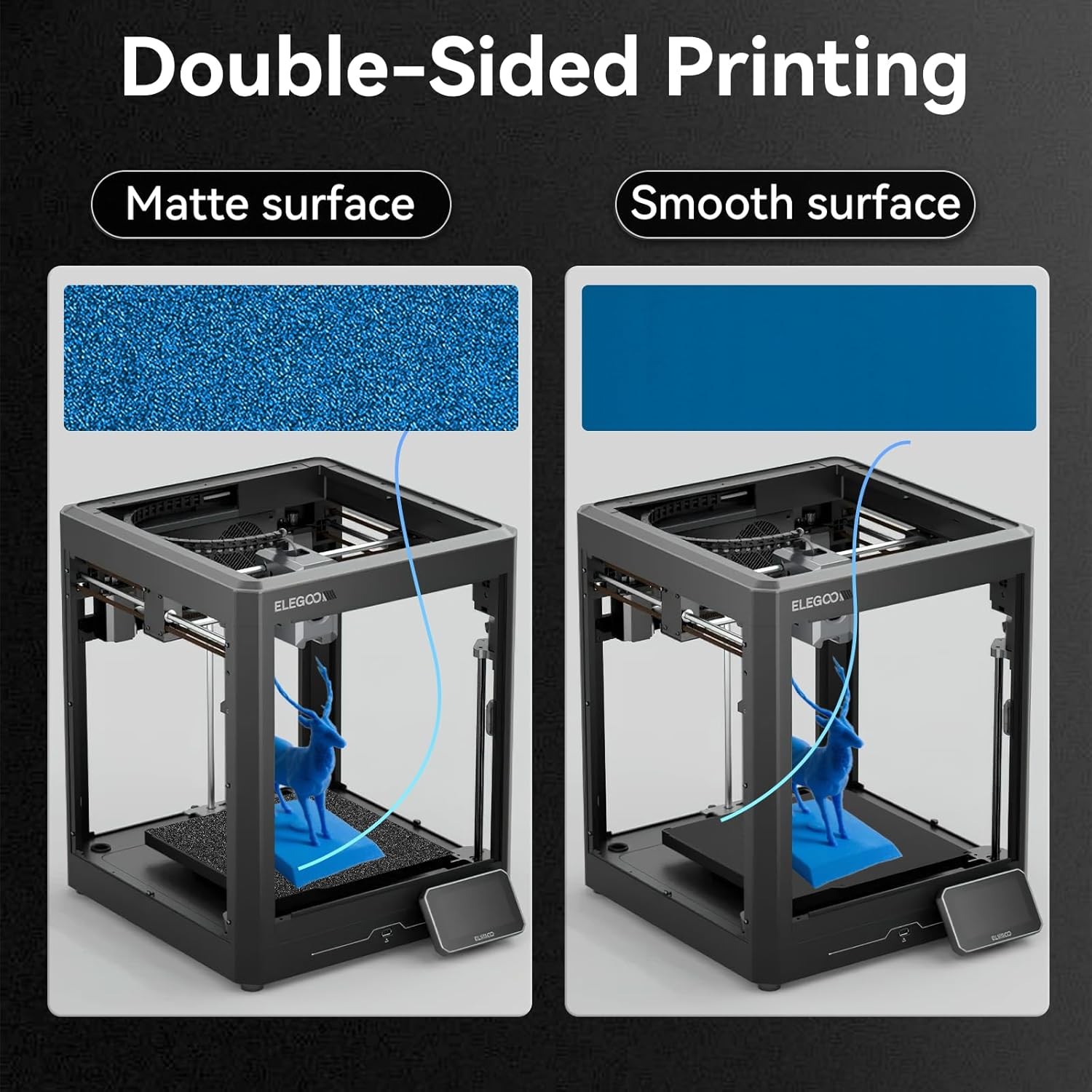 260x271MM PEI Build Plate for 264*276mm, Double Sided (Smooth+Textured) 