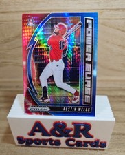 Austin Wells - 2020 Panini Prizm Draft Picks - Power Surge Red & Purple Hyper