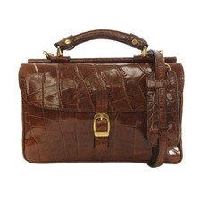 BALLY Handbag Crossbody Bag Leather Brown Authentic From Japan