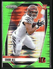 2024 Panini Prizm #333 Erick All Neon Green Pulsar RC Cincinnati Bengals