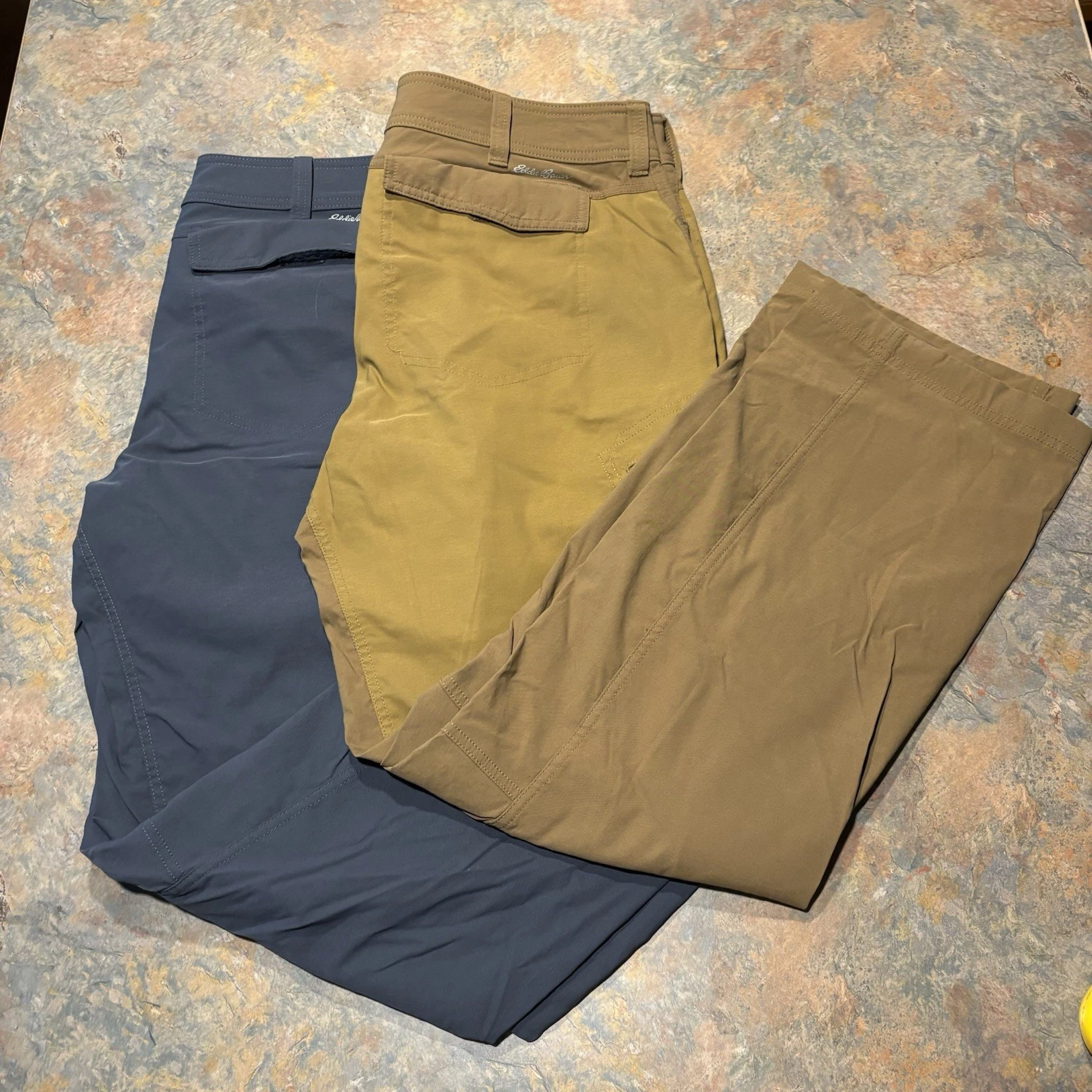 2 Pack Of Eddie Bauer Double Knee First Ascent Hiking Outdoor Pants Size 36x32