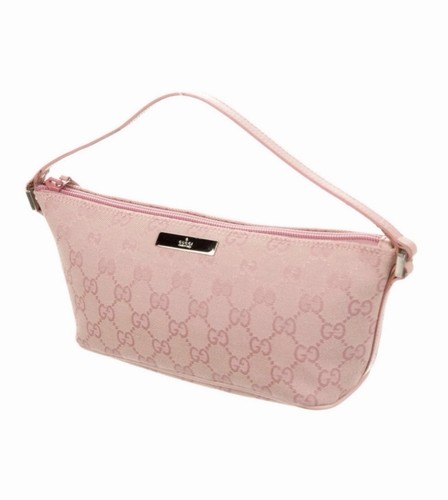 Gucci GG Canvas Boat Bag / Vintage / Pochette / Pink / Shoulder Mini Bag / Rare