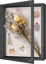 Flowers Shadow Box Display Case 11 x 14 Large Shadow Box Frame with Linen Back