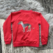 Bella  Frank Greyhound Themed Red Bomber Jacket Size 10Y