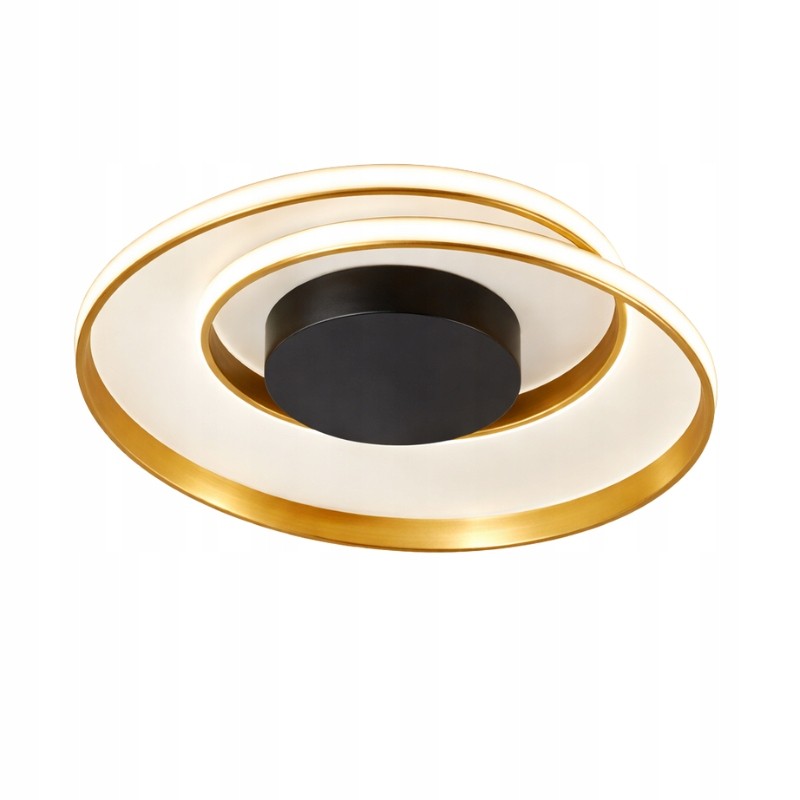 Lustre LED de plafond ronde moderne dimmable avec télécommande 45 cm