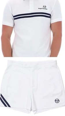 Sergio Tacchini NewSuperMac Line McEnroe Tennis Polo Hemd & Shorts Neu