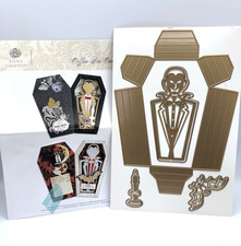 Anna Griffin Coffin Box Card Die Halloween Dracula Vampire AG-1675H 7pc Complete