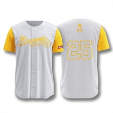 *Special* Braves Childhood Cancer Awareness Day Jersey Giveaway 2025 - All Size