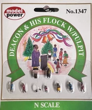 Model power, N – scale, Deacon and his flock with pulpit, #1347, NIB