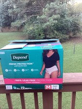 Depend Protection Plus Ultimate Underwear Women Medium 72 Count M Pant 8-17 OBX