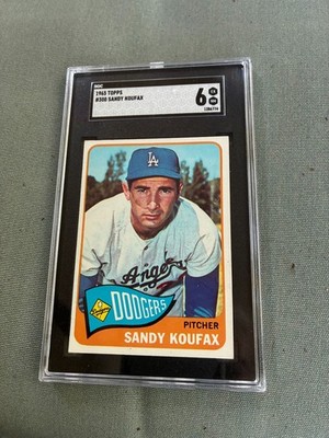 SANDY KOUFAX 1965 TOPPS CARD #300 GRADED SGC 6 VERY SHARP