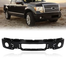 3PCS Front Bumper Face Bar Glossy Black Compatible with 2009-2014 Ford F150 with