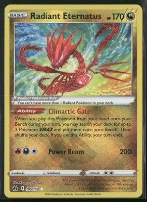 Radiant Eternatus Holo Radiant Rare SWSH: Crown Zenith 105/159 NM