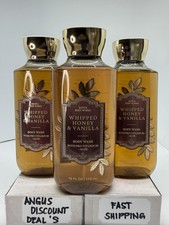 Bath  Body Works  WHIPPED HONEY  VANILLA" Body Wash 10oz, 3PCS