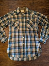 Pendleton High Grade Western Wear 100 Wool Pearl Snap Shirt 60s/70s Vintage