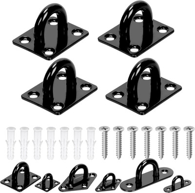 36pcs M5 Edelstahl Pad Eye Plate Hook Kit, quadratische Eye Plate U Haken Heavy 