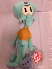 Ty Beanie Baby💜Squidward Tentacles SpongeBob 9.5" New MWMT's