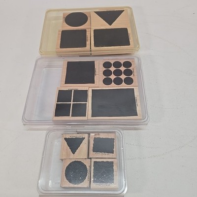 Stampin Up Rubber Stamp Set Of 12 Shapes Early 2000s Little Shapes Great Shapes