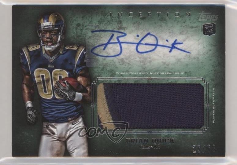 2012 Topps Inception Rookie Green 25/50 Brian Quick RPA Jumbo Patch Auto RC 0q3