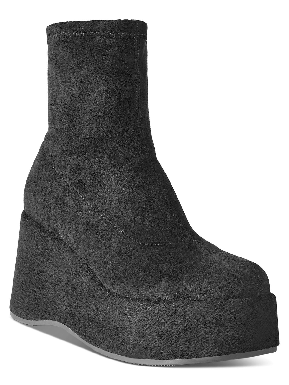 WILD PAIR Womens Black 2 Platform Earlee Round Toe Wedge Heeled Boots 85 M 5290₽