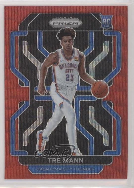 2021-22 Panini Prizm Ruby Wave Prizm Tre Mann #274 z4k