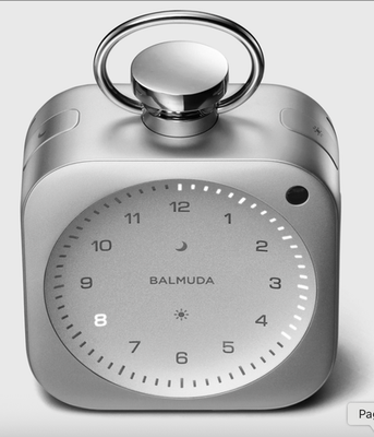 PSL BALMUDA The Clock DSC01-SV Silver Desk Alarm Clock Bluetooth
