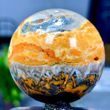 109G Natural Bumblebee Ocean Jasper agate Crystal sphere Specimen ball