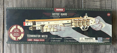ROKR Terminator M870 Justice Guard Gun LQ501 3D Wooden Puzzle 172 Pcs