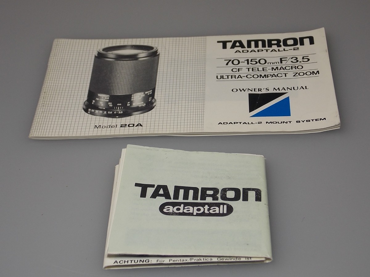 TAMRON 70-150mm 1:3.5 TELE MACRO ZOOM LENS w/ tamron ADAPTALL 2 