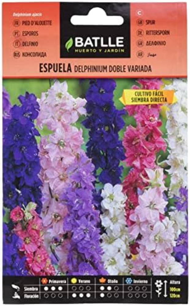 Semi di Fiori â€" Sperone Delphinium Doppia variata â€" Batlle