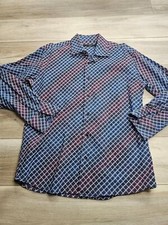 Lift Mens Dress Shirt Size L Long Sleeves 100 Cotton Made in Hongkong