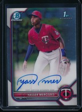 YASSER MERCEDES AUTO 1st 2022 Bowman Chrome Prospects Autograph TWINS Rookie RC