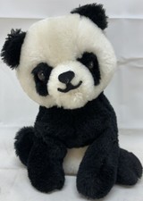 Vintage 1976 Dakin Panda Bear 9" Plush Stuffed Animal Felt Nose Mouth Nut Shell