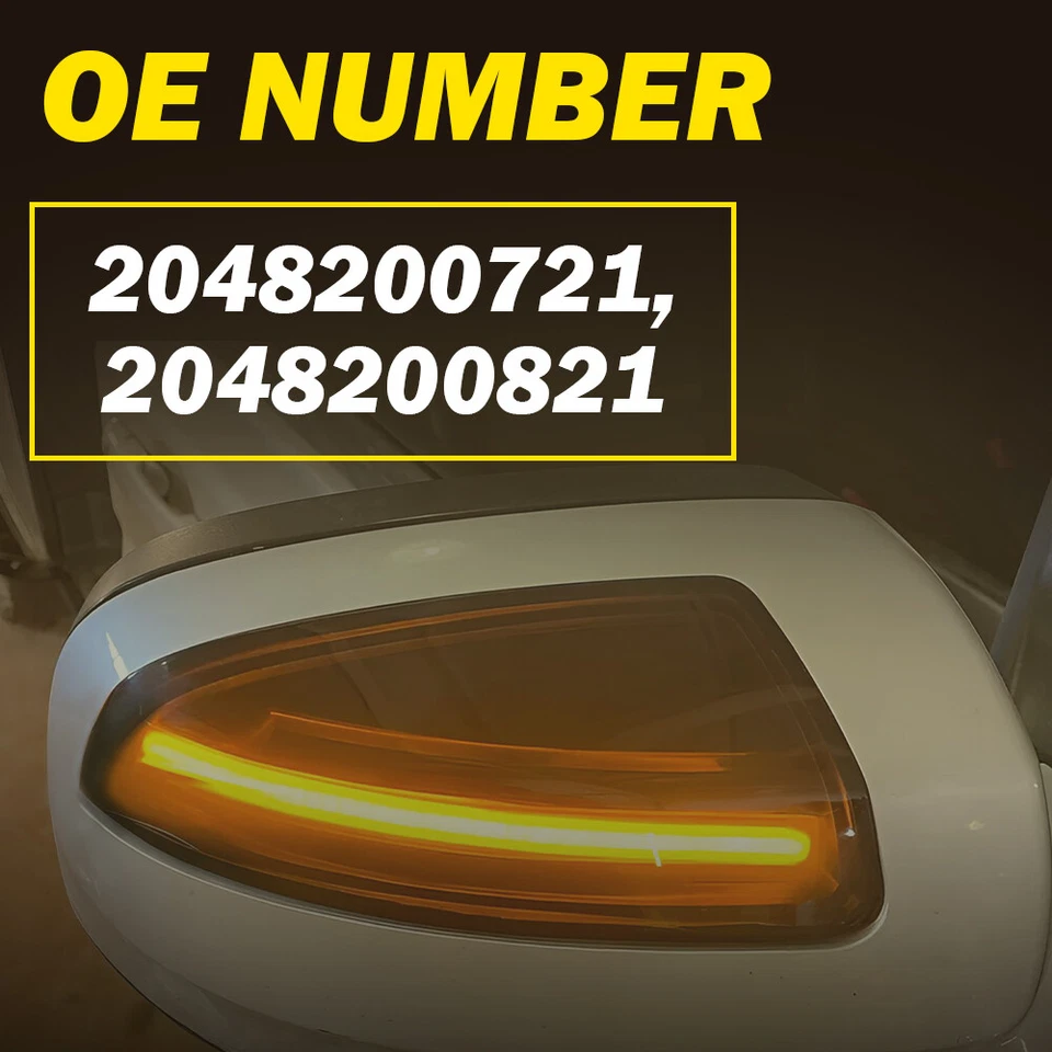 Luces de espejo LED dinámicas de señal lateral de giro lámpara ahumada para Benz S204 W204 W639 Foto 3 de 4
