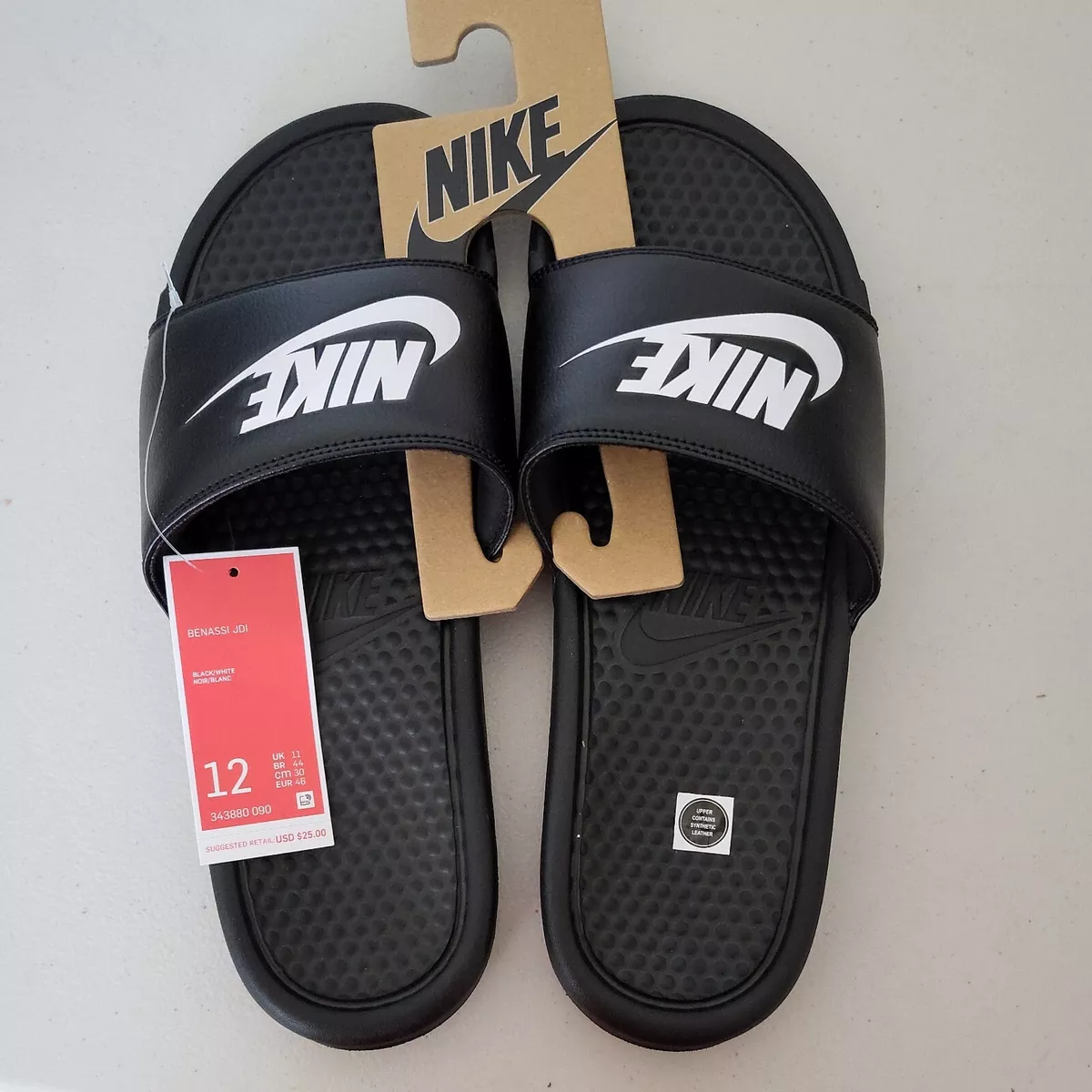 Nike JDI Slides Sandals Just Do It 343880-090 Flip Flop | eBay