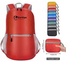 Durable Lightweight Packable Backpack Water Resistant Travel Daypack Foldable