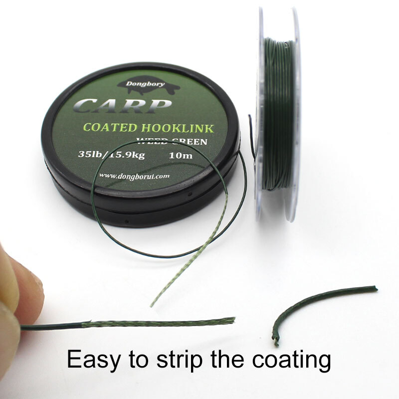 10M Hooklink 15/25/35lb. Carp Coated Hook Link Braid. Carp Fishing Tackle eBay