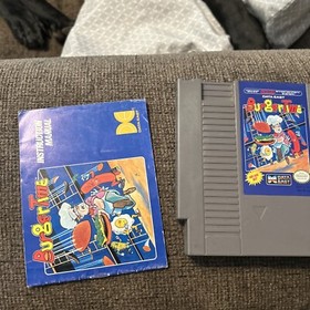 Burger Time with instructin manual and nintendo sleeve (NES, 1987)
